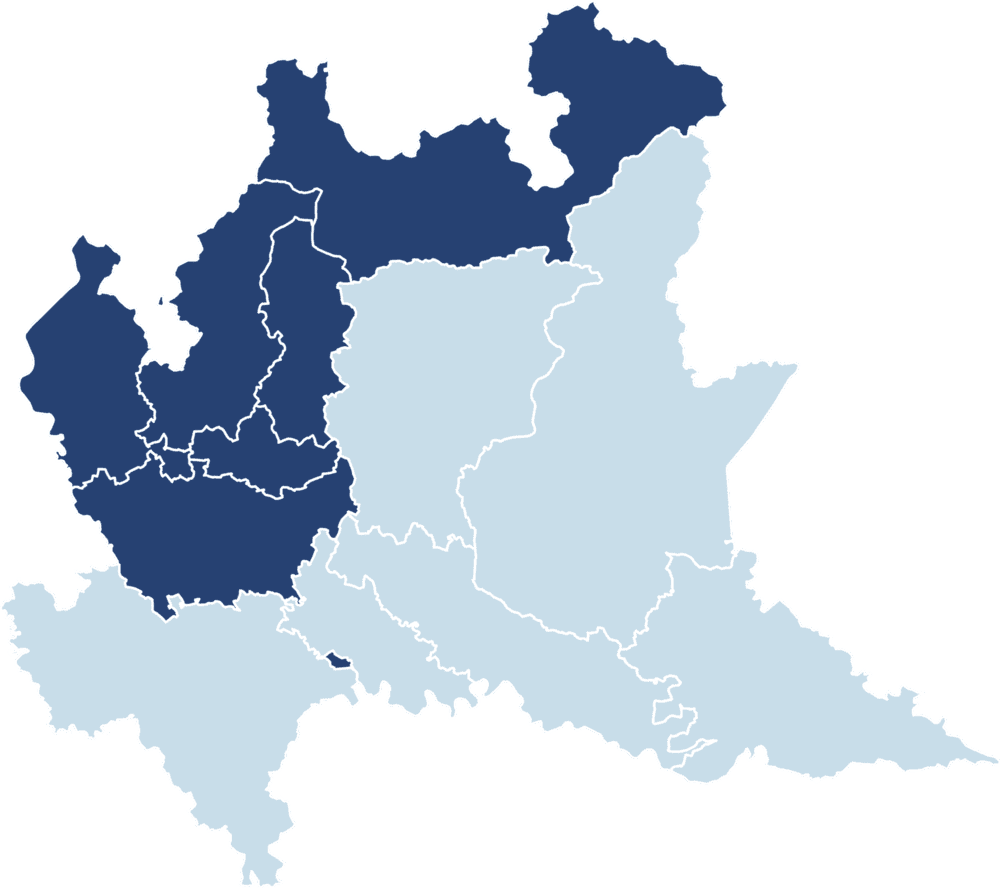 Mappa delle province coperte dall’Agenzia Dell’Orto in Lombardia